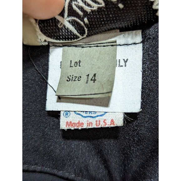 Rimini Vintage Women's Silky Black Long-Sleeve Wrap Dress Size 14 - Picture 8 of 10